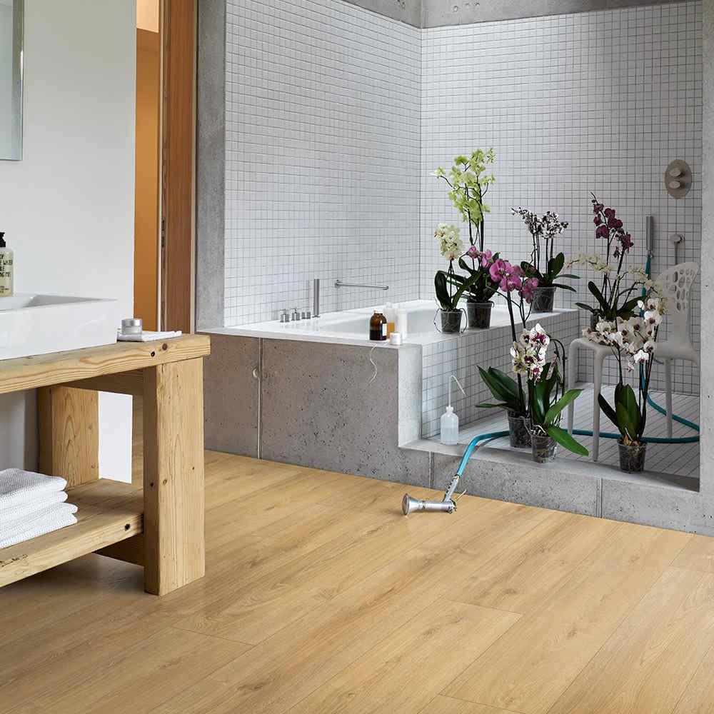 Roble Nova Calizo | Laminado Hydron 600 Parador | Espacio Baño
