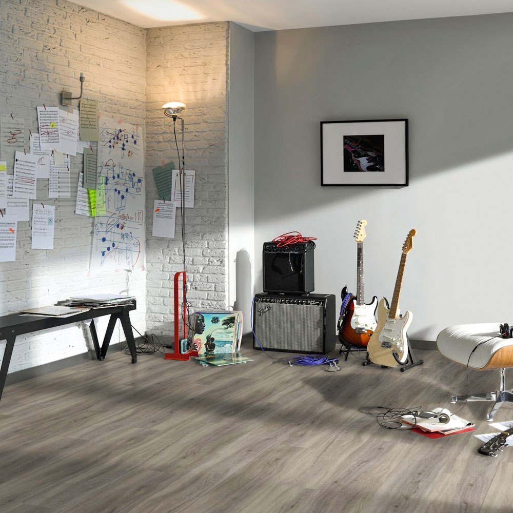 Roble Color Pastel Gris | Vinilo Basic 5.3 Parador | Espacio Estudio