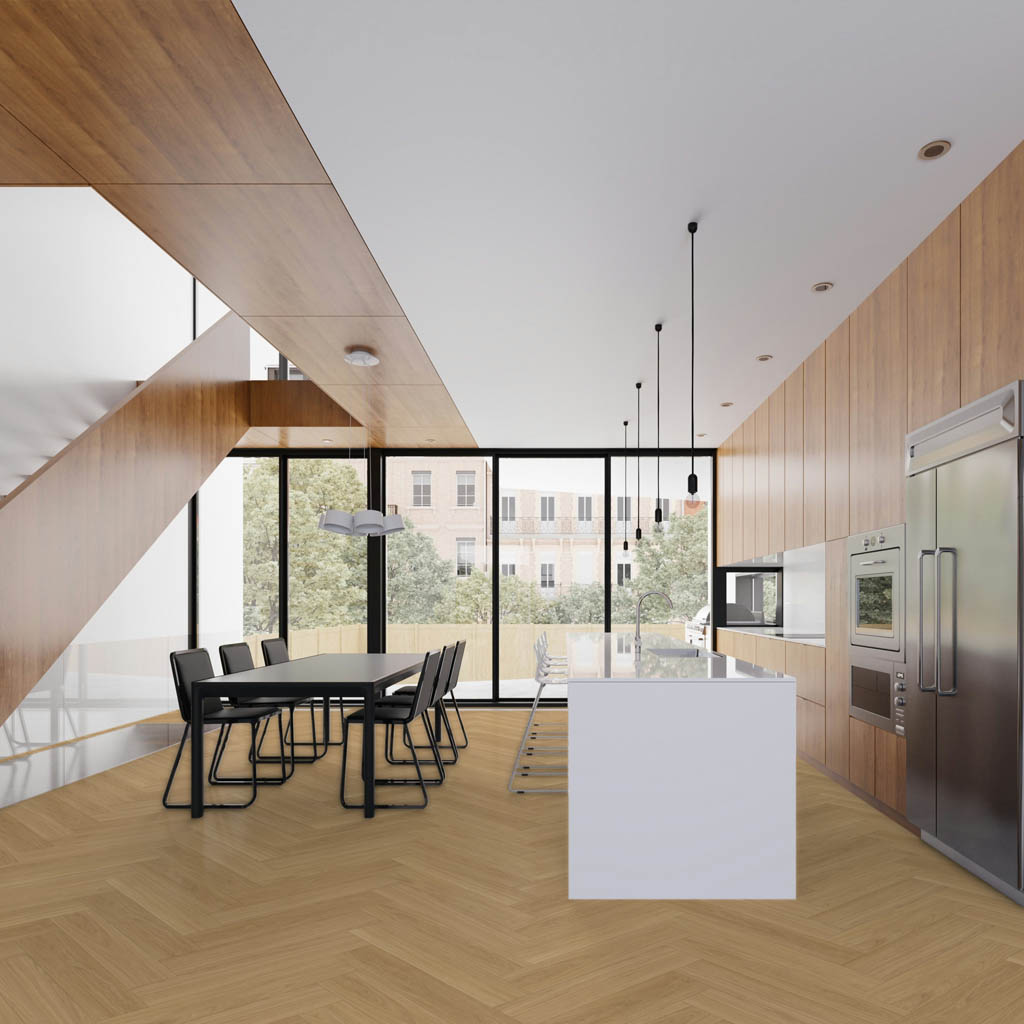 Roble Oxford Natur | Vinilo Trendtime 3 Parador | Espacio Cocina